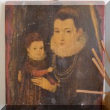 A32. Mother and child print on board.